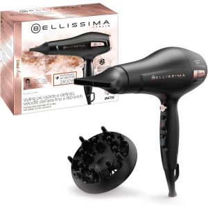 Sèche Cheveux Professionnel Ionique Léger P7 3000 - Embout Concentrateur Et Diffuseur - 3 Températures, Séchage Rapide Professionnel Cheveux - 2100 W, Noir Et Rose - Neuf
