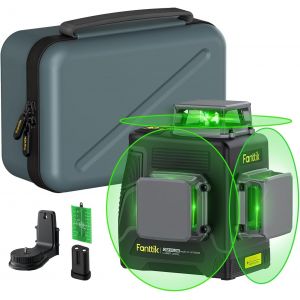 ChenQuanSarl-D12 Plus Niveau Laser Vert 45 M 3X360°, Professionnel Laser Niveau Autonivelant 3D, Une Cible, 5200Mah Batterie Rechargeable, Autonivellement, Mode Pulsé Extérieur, Support Magnétique - Neuf