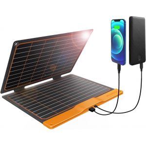Jgd-20w Petit Usb Panneau Solaire Chargeur 15w Usb-A Pd2.0 Usb-C Pliable Portable L&eacute;ger Etfe Power Emergency Panel Ip67 &Eacute;tanche Randonn&eacute;e Camping Randonn&eacute;e Pour T&eacute;l&eacute;phones Batteries Tablettes Power B - Neuf
