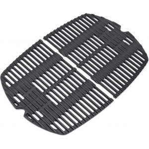 Ulteronixshop-Lot de 2 grilles de cuisson 7645 pour barbecue &agrave; gaz Weber Q200 Q220 Q260 Q2000 Q2200 Q2400 - 27,3 x 38,9 cm - En fonte - Accessoires pour Weber 7645 7583 65811 69935 - Neuf