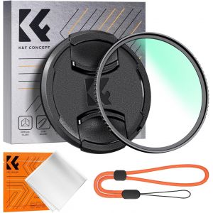 Filtre UV 55mm Filtre de Protection + Bouchon d'Objectif + Chiffons de Nettoyage en Microfibre + Élastique Multi-Couches pour Appareil Photo-K Série - Neuf
