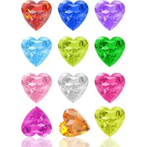 MDY-Gemmes Colorées, 12PCS Jouet de Gemme Acrylique de Diamant de Grande Taille, Diamants Acryliques Multicolores, Multicolore Acrylique Diamant Cristaux, pour Plage, Natation, Fête - Neuf