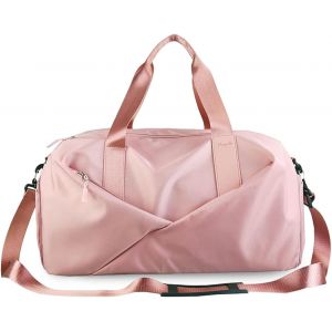 Ulm de Voyage Sac Fourre-tout, Sac de sport, Weekender Sac, Sac de Sport, &agrave; l'H&ocirc;pital, Sac, Sac d'Entra&icirc;nement, Sac de plage, Sac &agrave; Bandouli&egrave;re avec Wet & Dry Poches & Compartiment Chaussures, Rose - Neuf
