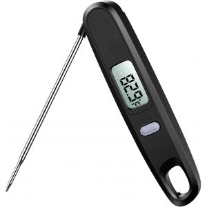 loc-Thermomètre De Cuisson Numérique À Lecture Instantanée Avec Sonde En Acier Inoxydable 304 De Qualité Alimentaire De 12,2Cm Pour Barbecue,Lait - Neuf