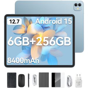 Tablette x Duoke AI Blackview LINK 8 12.7" 2K+ 90Hz, 18 Go + 256 Go/SD 2 To, Android 15, 8400 mAh, 16+13MP, WPS, PC Mode - Bleu - Neuf