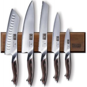 Mevronisshop-6 Pi&egrave;ces Set De Couteaux De Cuisine, Set Couteau Cuisine Professionnel Tranchants, Couteau De Chef En Acier Inoxydable - Neuf