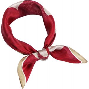 Foulard Carré En 100% Soie De Mûrier, 53 X 53cm Petit Chaude Léger Écharpe Bandana En Satin Pour Femmes.[G118] - Neuf