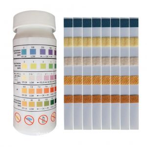 Lot de 50 bandelettes de test de qualite de l'eau pour piscine, 5 pouces, kit de bandelettes de test multifonctions pour piscine, pour le chlore residuel, le pH, la durete et l'alcalinite totale - Neuf