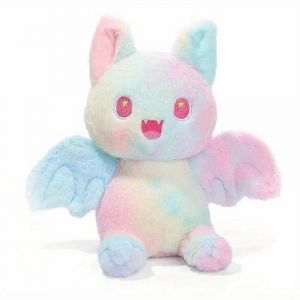 Poupée chauve-souris arc-en-ciel mignonne, cadeau de vacances, jouet en peluche chauve-souris arc-en-ciel mignon et coloré - Neuf