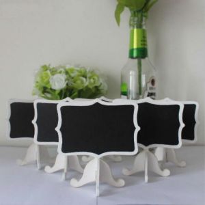 Promotion d'hiver,mini tableau noir rectangulaire &agrave; cadre blanc avec chevalet de support pour panneaux de panneau d'affichage Paquet de 6 - Neuf