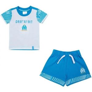 12 Mois - Ensemble T-Shirt Short B&eacute;b&eacute; - Olympique De Marseille - Om - Bleu - Manches Courtes - Football - Neuf