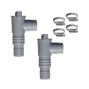 &#34; Paquet de 2 Kit d¿adaptateur de pompe de filtration de piscine en PVC pour tuyau de 32 mm sur / hors robinet de piston étanche à l¿étanchéité Replacem-Ouragan X &#34; - Neuf
