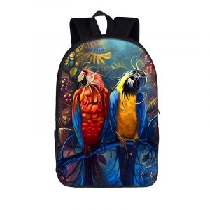 Sacs a dos mignons a imprime oiseau, hibou ou perroquet, pour adolescents, enfants, sacs d'ecole, sacs a dos pour femmes, sacs d'ecole multifonctionnels pour enfants - Neuf