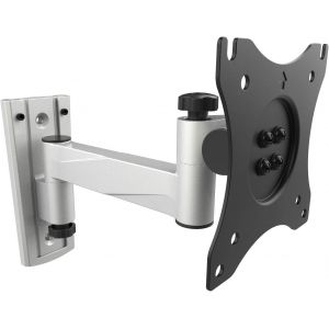 Support Murale Tv Orientable S3311 Inclinable Universel 13-27" (33-69Cm) Fix Ation Murale &Eacute;cran Pc Moniteur Incurv&eacute;e Vesa 100 X 100 Gris - Neuf