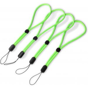 KAL-Dragonne Robuste Et R&eacute;glable Pour Le Poignet, 4 Pcs. Vert Fluo - Neuf