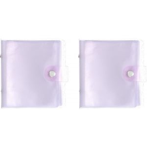 MAA-Lot de 2 mini albums photo, 36 poches, 10 x 10 cm, porte-cartes de crédit, pour mini appareil photo instantané, photos de voyage, cartes de crédit, violet - Neuf