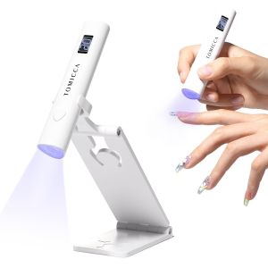 OAYEW-Lampe UV Ongles Gel,Mini lampe UV portable avec &eacute;cran LED et support pliable, S&eacute;choirs &agrave; Ongles pour Capsule Ongle Colle, USB Rechargeable Durcissement Rapide pour Femme Nail Art Blanc - Neuf