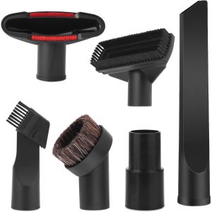 NouvelHorizonstore-Lot de 6 Accessoires pour Aspirateur - 32 mm Embout Aspirateur Universel Brosse Aspirateur, Suceur Aspirateur Universel avec Adaptateur de Tuyau de 35 mm &agrave; 32 mm, Noir - Neuf
