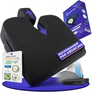 SUBZONAL-Coussin cun&eacute;iforme Ergonomique &iquest; Coussin Assise orthop&eacute;dique pour Chaise de Bureau, Voiture & Maison | Coussin Coccyx m&eacute;moire de Forme pour soulagement du Dos et sciatique - Neuf