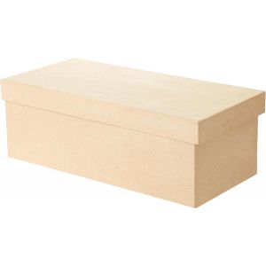 KALANKA-BT019O - Un support en papier brun mâché 13x19x10 cm, Boite à ballerines - Neuf