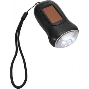 Lampe de poche à manivelle Torche de poche Dynamo solaire Radio Torche solaire à manivelle Lampe de poche portable Lampe de torche LED Lampe de torche à énergie solaire - Neuf