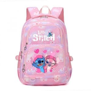 Sac &agrave; Dos Enfant, Stitch &Lilo Fille Primaire de Grande Capacit&eacute; Cartable, Sacs Scolaires Imperm&eacute;able Durable pour &eacute;tudiant-Rose - Neuf