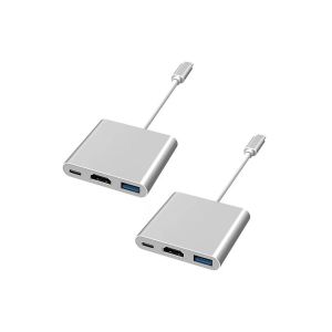 Station d'accueil adaptateur USB-C vers HDMI avec ports USB 3.0 - Lot de 2 - Neuf