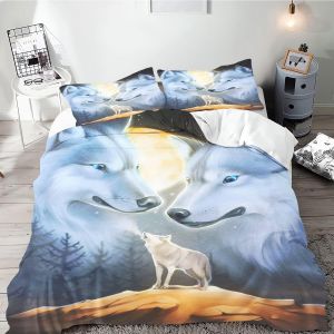 Galaxy Wolf Parure De Lit Pour Adolescents - Motif Loup - Noir - Collection D - Loup - , X Cm - Neuf