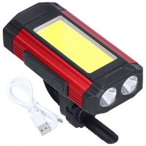 Hjlian Lampe De Velo Multifonctionnelle, Luminosite 1000 Lm, Etanche, Chargement Usb, Magnetique, Pour Travaux, Entretien, Exterieur, Rouge - Neuf