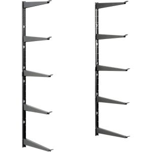 Étagère de Rangement en Bois et Acier Robuste pouvant Supporter jusqu'à 362,9 kg ¿ Facile à Installer ¿ Bras entièrement réglables ¿ Rangement pour Garage - Neuf