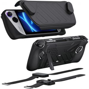 Modcase Pour Rog Ally Avec Coque Avant Amovible, &Eacute;tui De Protection, Support En M&eacute;tal Et Sangle Compatible Avec L'Ensemble De Base D'Accessoires Asus Rog Ally Noir-Pc0109 - Neuf