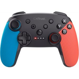 Trust Gxt 1246b Muta Manette Switch Sans Fil Avec Bluetooth, Double Vibration, Capteur De Mouvement, Bouton Turbo Et Capture D'écran, 15h De Jeu, Pour Nintendo Switch, Lite, Oled, Blue/Rouge - Neuf