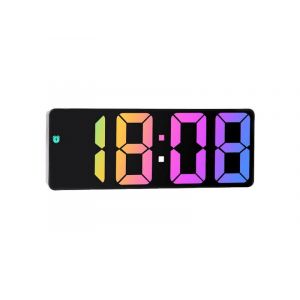 R&eacute;veil num&eacute;rique avec luminosit&eacute; r&eacute;glable et double affichage - Noir - Neuf