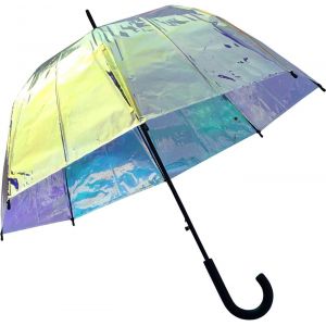 Parapluie Cloche Avec Automatique Shiny &iquest; Transparent Multicolore, Multicolore, 85 Cm, Parapluie Cloche - Neuf