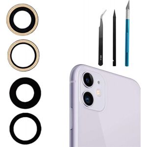 Lentille En Verre De Rechange Pour Appareil Photo Arri&egrave;re Pour Iphone 11 Avec Adh&eacute;sif Pr&eacute;install&eacute; + Kit De R&eacute;paration De Rechange - Neuf