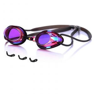 Lunettes De Natation Avec Large Champ De Vision, La Haute D&eacute;finition De Course Lentilles, Rev&ecirc;tement Anti-Bu&eacute;e, Protection Uv, &Eacute;lastique Miroir Bracelet - Neuf