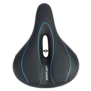 Selle De V&eacute;lo De Montagne Avec Feu De S&eacute;curit&eacute; Arri&egrave;re Pour Rouler (Noir Et Blanc) - Neuf