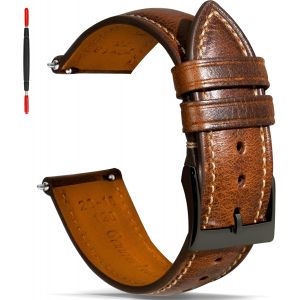 Kalanka-Bracelet De Montre En Cuir &Agrave; Lib&eacute;ration Rapide, Style Vintage, Tann&eacute; &Agrave; L'huile, Pour Hommes Et Femmes, 16 Mm, 18 Mm, 19 Mm, 20 Mm, 21 Mm, 22 Mm, 24 Mm - Neuf