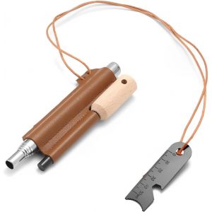 Eryi-Pierre À Feu Kit,Allume Feu En Silex Magnésium, Compris Pierre À Feu De Survie, Tube De Soufflage Télescopique Sifflet, Pour Camping, Bushcraft, Randonnée - Neuf