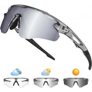 Lunette De Cyclisme Photochromique Homme Femme Lunettes De Soleil De Cyclisme À Monture Tr90 Avec Protection Uv Lunettes De Sport Pour La Course À Pied Et La Cyclisme[Z1286] - Neuf