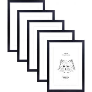 Cadre photo 13x18 cm Blanc 5 pi&egrave;ces - Neuf