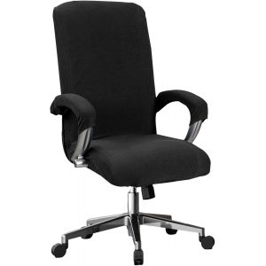 Ulteronixshop-Housse de Chaise de Bureau Extensible, Housse de Fauteuil Rotatif &Eacute;lastique, Housse de Si&egrave;ge d'ordinateur Amovible Universel, Lavable Couverture Protector pour Pivotante Accoudoirs Chai - Neuf