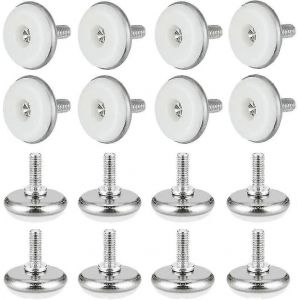 Lot de 30 pieds de meuble réglables, vis de réglage, filetage M6, pieds de nivellement, pieds réglables en hauteur (blanc) - Neuf