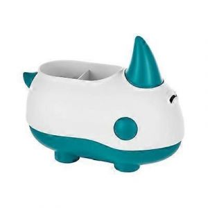 Organisateur de bureau porte-crayon pour enfants avec tirelire,salle de rangement de l'organisateur de bureau Rhino mignon - Neuf