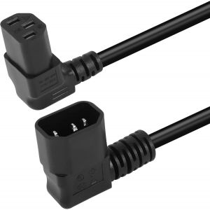 50cm 90 degrés IEC320 c14 à Angle supérieur c13 rallonge d'alimentation PDU, câble d'alimentation à Angle Droit c14 mâle à c13 Femelle pour Ordinateurs, Scanner (Right C14 to Up C13) - Neuf