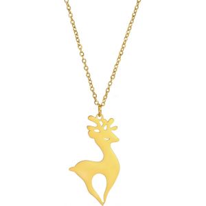 Kal-Collier Origami En Acier Inoxydable Avec Pendentif Animal Mignon Pour Femme Fille - Neuf