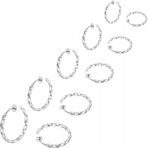 Kal-5 Paires Acier Inoxydable Torsadé Boucles D'oreilles Clips Femme Homme Fille Fausse Boucles D'oreilles Aimant Magnétique Boucles D'oreilles Non Percées Pince Boucles D Oreilles Créole - Neuf