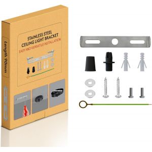 Support De Plaque De Plafond Pour Luminaire Montage De Rosace De Plafond Plaque De Support De Plafond De 75mm Avec Accessoires Pour Base De Lampe De Lustre De Bureau À Domicile - Neuf