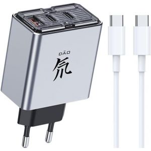 Chargeur Usb C 100W Avec Cable, Gan Chargeur Rapide Et Pliable 3 Ports Prise Type C Adaptateur Qc 4.0/Pd 3.0 Pour Macbook Pro/Air, Ipad, Iphone 16/15/14/13 Plus Pro Max Galaxy S24/S23 Ultra Etc - Neuf