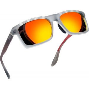 Lunettes De Soleil Polarisées Hommes Femmes Protection Uv400, Lunettes De Sport Carrées Ultra Légère Tr90 - Neuf